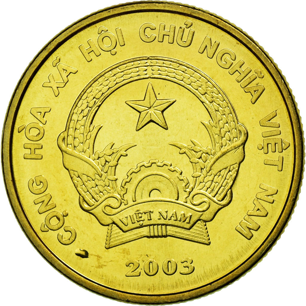 Coin, Vietnam, SOCIALIST REPUBLIC, 1000 Dông, 2003, Vantaa, MS(63), Brass
