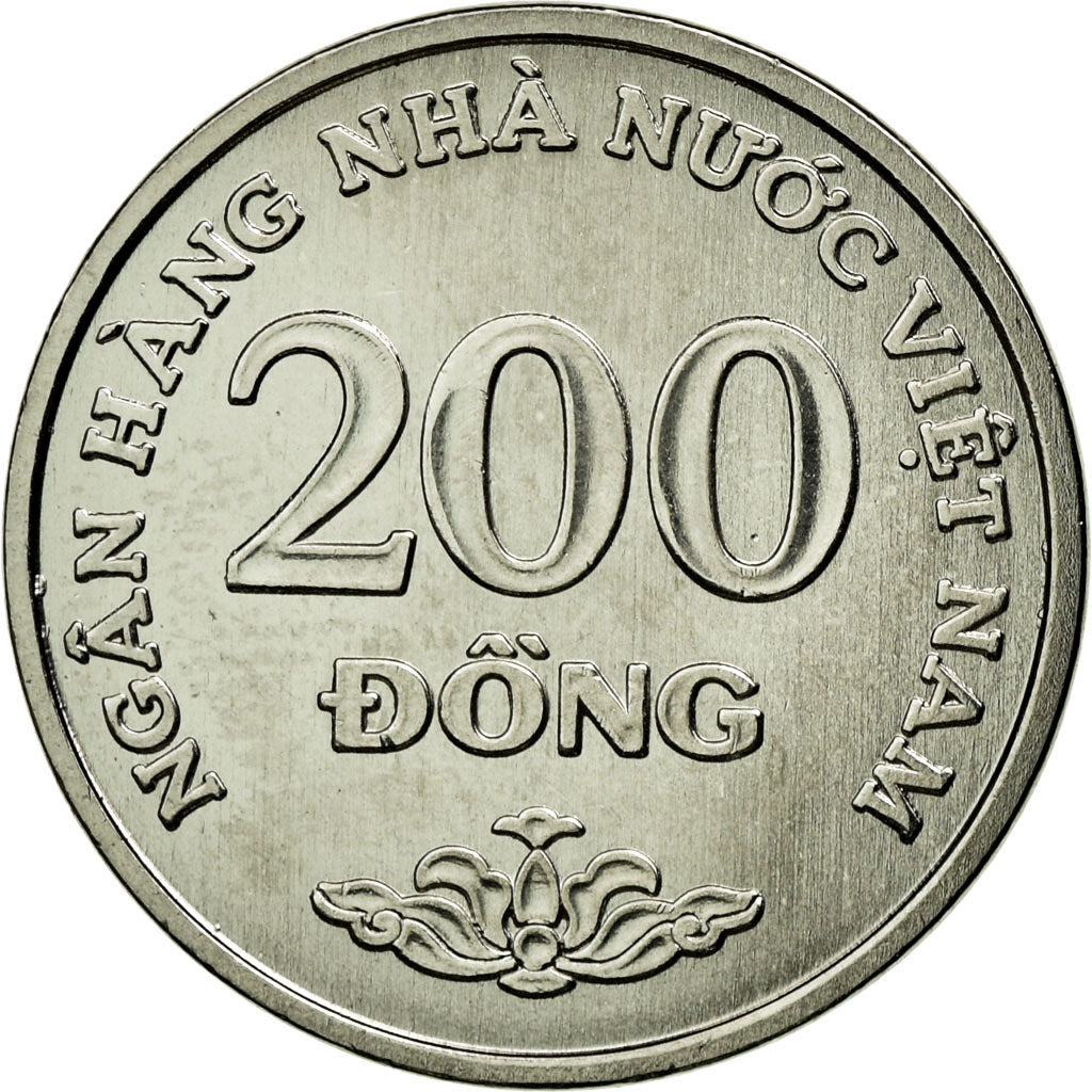 Coin, Vietnam, SOCIALIST REPUBLIC, 200 Dông, 2003, Vantaa, MS(63), Nickel Clad