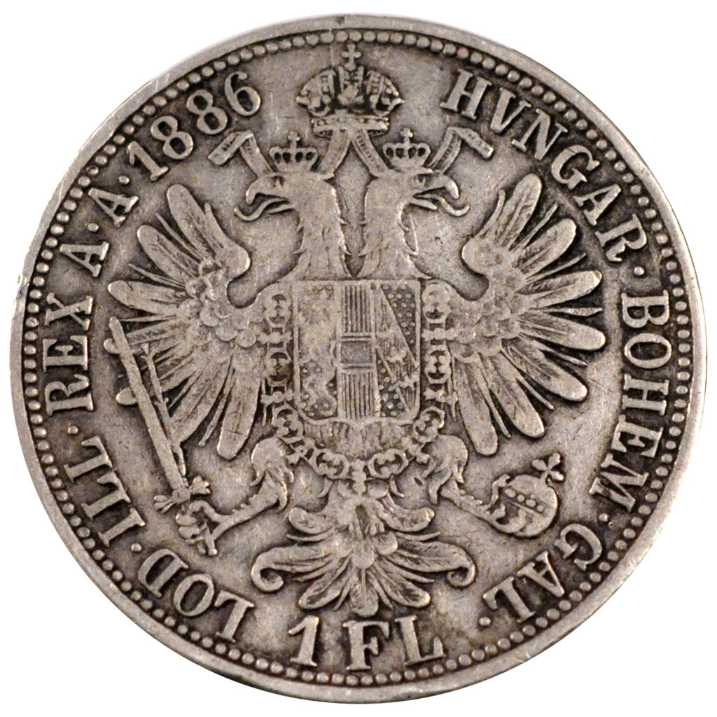 Austria, Franz Joseph I, Florin, 1886, BB, Argento, KM:2222