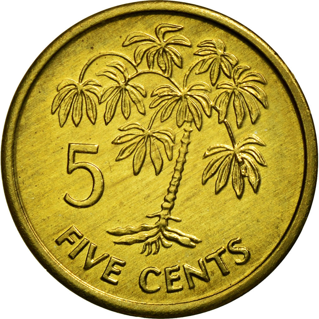 Moneta, Seychelles, 5 Cents, 2003, British Royal Mint, SPL, Ottone, KM:47.2