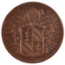 ITALIAN STATES, 5 Baiocchi, 1852, Roma, KM #1356, AU(50-53), Copper, 41.68