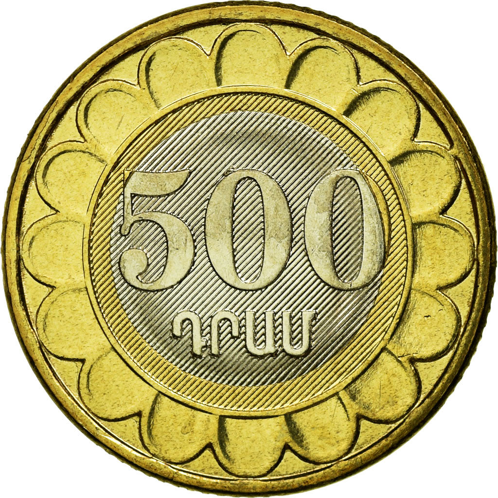 Moneda, Armenia, 500 Dram, 2003, SC, Bimetálico, KM:97