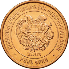 Coin, Armenia, 20 Dram, 2003, MS(63), Copper Plated Steel, KM:93