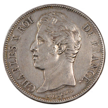 Moneta, Francja, Charles X, 5 Francs, 1828, Bayonne, EF(40-45), Srebro