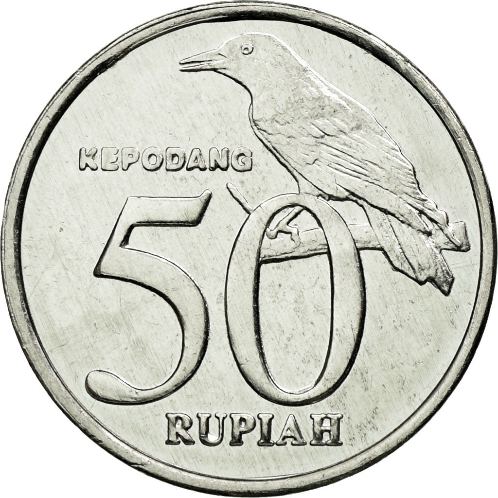 Coin, Indonesia, 50 Rupiah, 2002, MS(63), Aluminum, KM:60