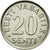 Moneda, Estonia, 20 Senti, 2004, no mint, SC, Níquel chapado en acero, KM:23a