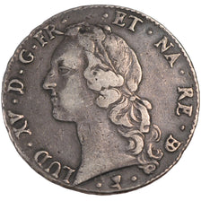 FRANCE, Écu de Béarn au bandeau, ECU, 1763, Pau, KM #518, VF(30-35), Silver, Ga.