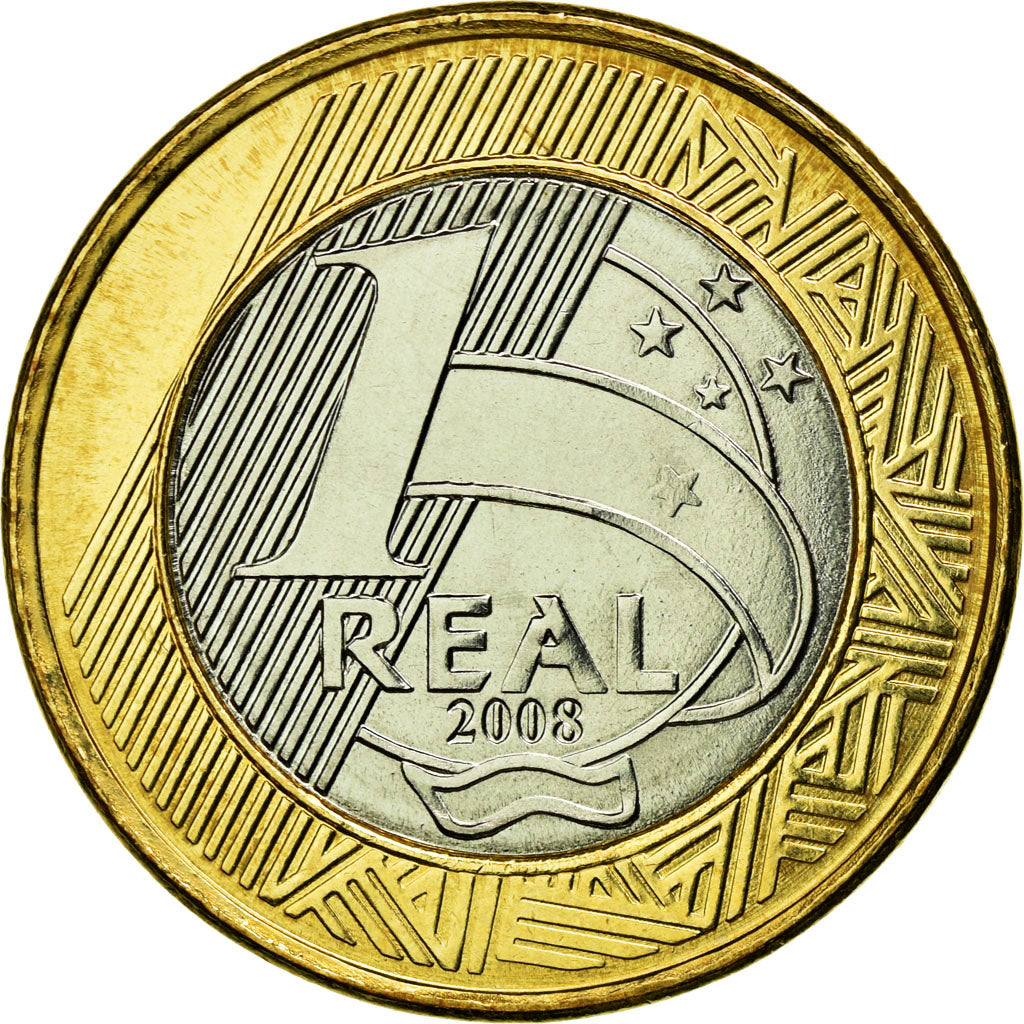 Coin, Brazil, Real, 2008, Rio de Janeiro, MS(63), Bi-Metallic, KM:652a