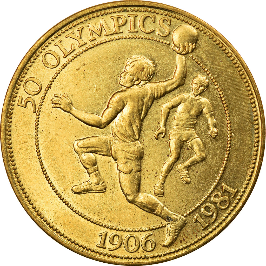 França, Medal, 50 Olympics, Hand-Ball, Desportos e Lazer, 1981, AU(50-53)