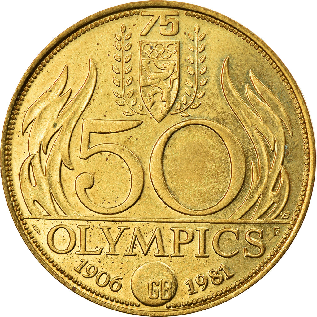 França, Medal, 50 Olympics, Hand-Ball, Desportos e Lazer, 1981, AU(50-53)