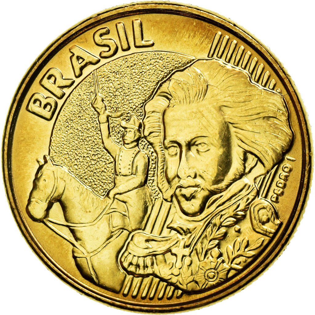 Coin, Brazil, 10 Centavos, 2008, MS(63), Bronze Plated Steel, KM:649.2