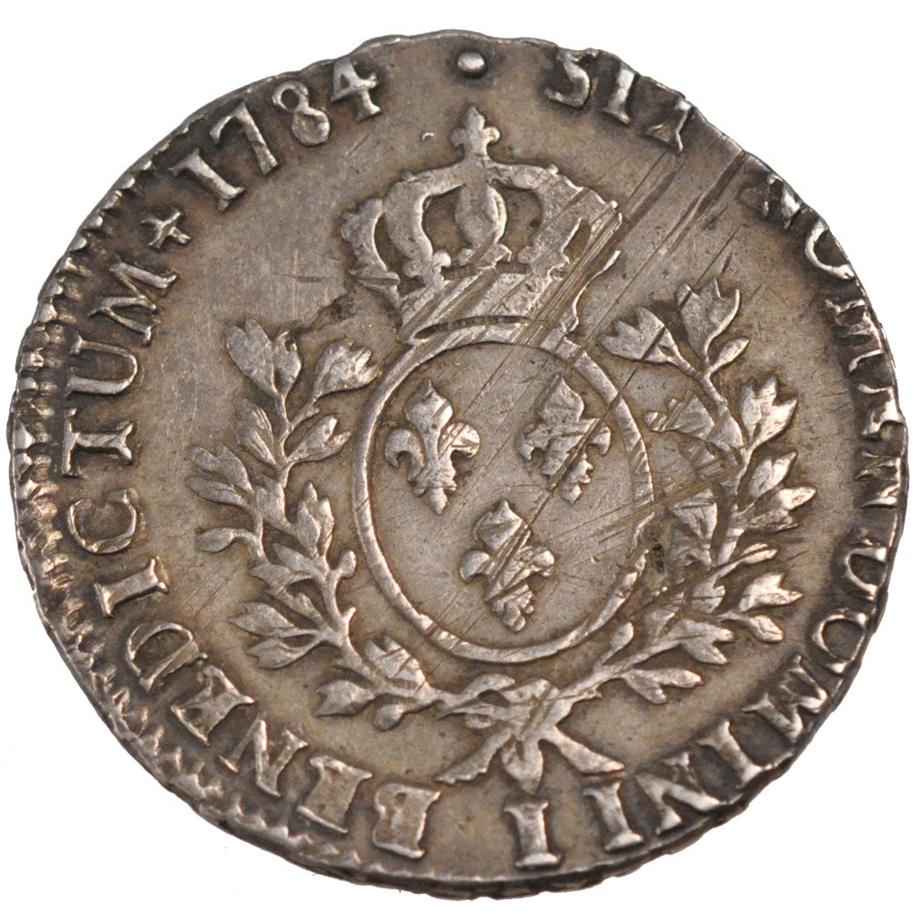 Francia, Louis XVI, Écu aux branches d'olivier, Ecu, 1784, Limoges, MB+, Arg...
