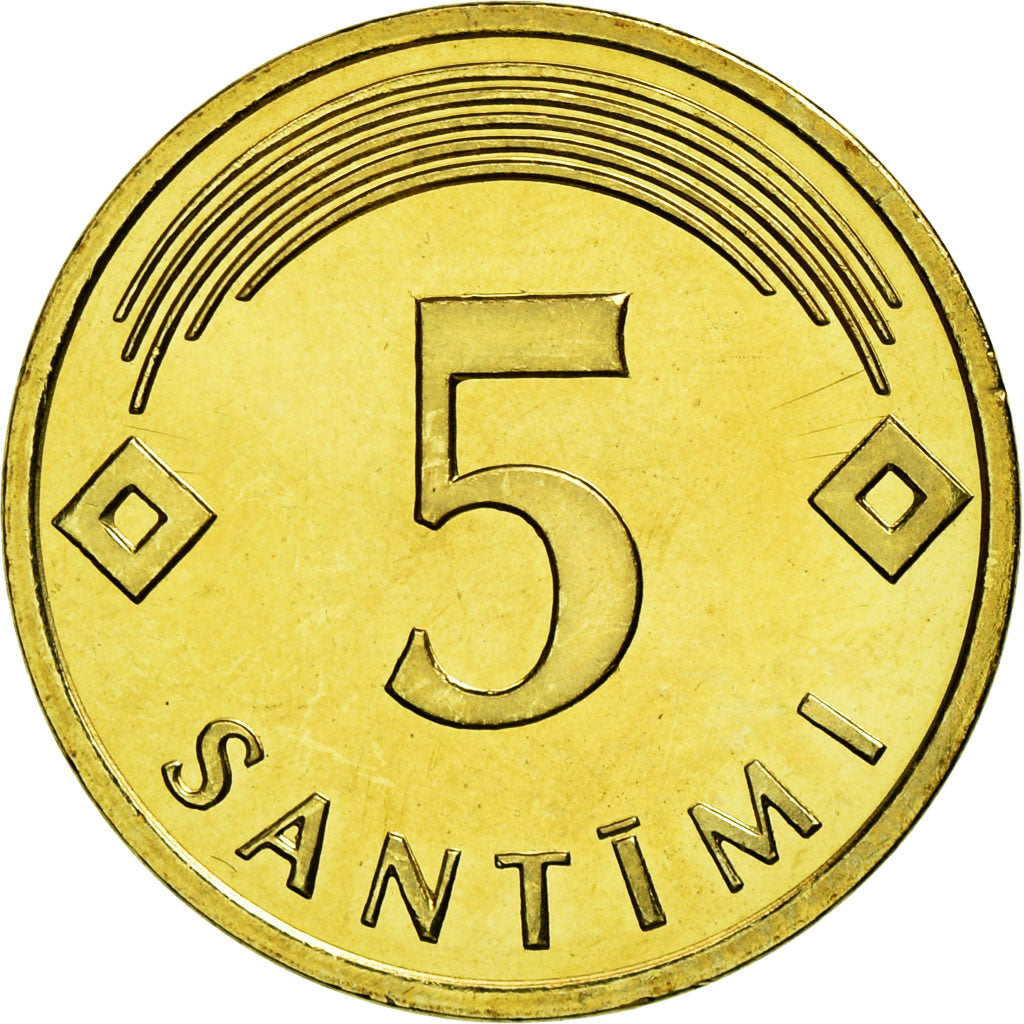 Moneta, Lettonia, 5 Santimi, 2006, SPL-, Nichel-ottone, KM:16