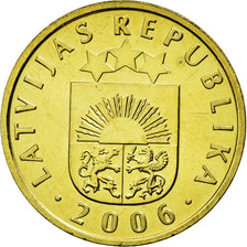 Coin, Latvia, 5 Santimi, 2006, AU(55-58), Nickel-brass, KM:16