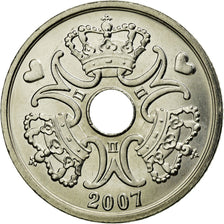 Coin, Denmark, Margrethe II, 5 Kroner, 2007, Brondby, MS(63), Copper-nickel