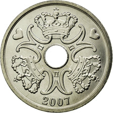 Coin, Denmark, Margrethe II, 5 Kroner, 2007, Brondby, MS(63), Copper-nickel