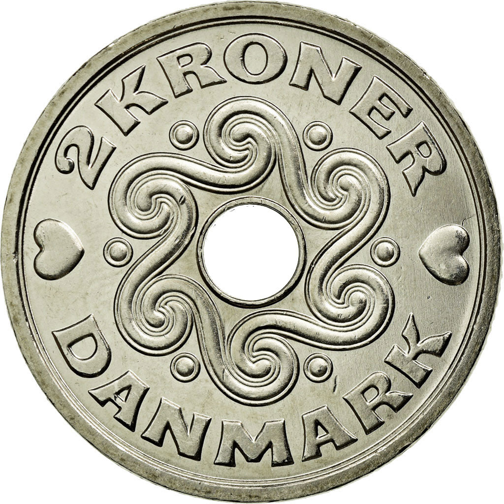 Moneta, Danimarca, Margrethe II, 2 Kroner, 2007, Brondby, SPL, Rame-nichel