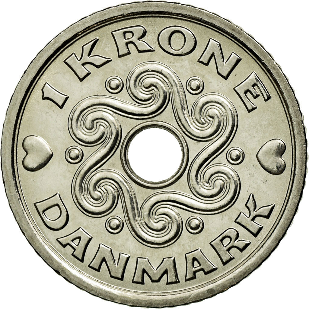 Coin, Denmark, Margrethe II, Krone, 2007, Brondby, MS(63), Copper-nickel