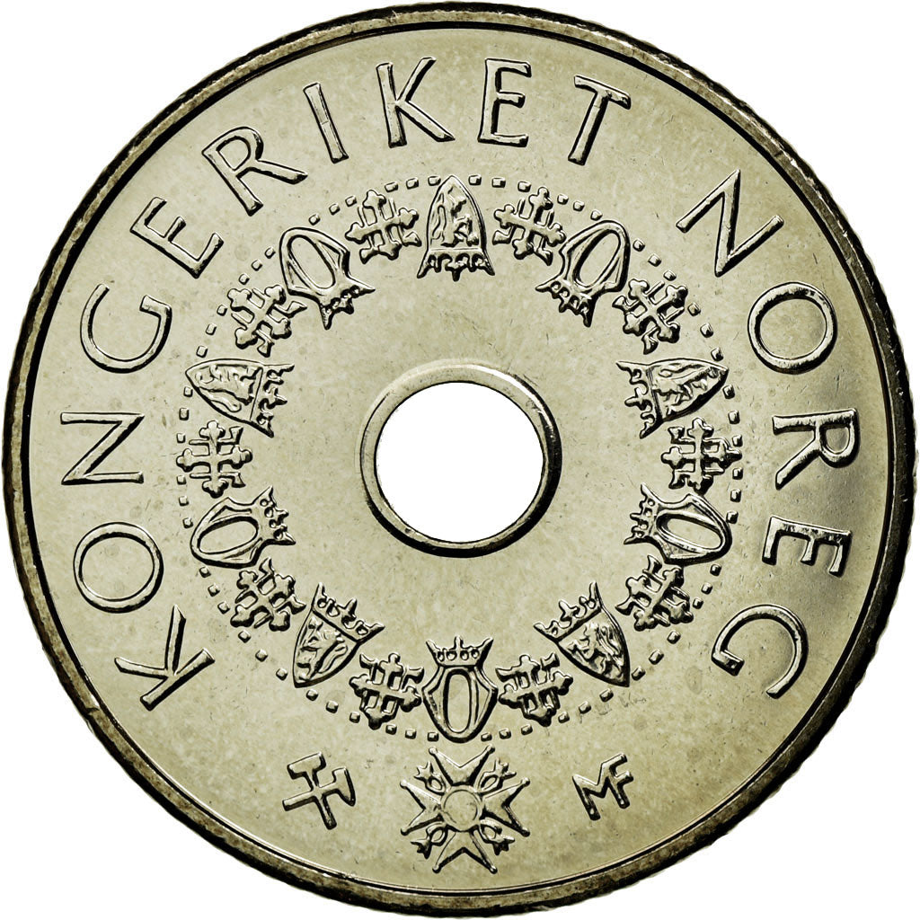 Coin, Norway, Harald V, 5 Kroner, 2006, MS(63), Copper-nickel, KM:463