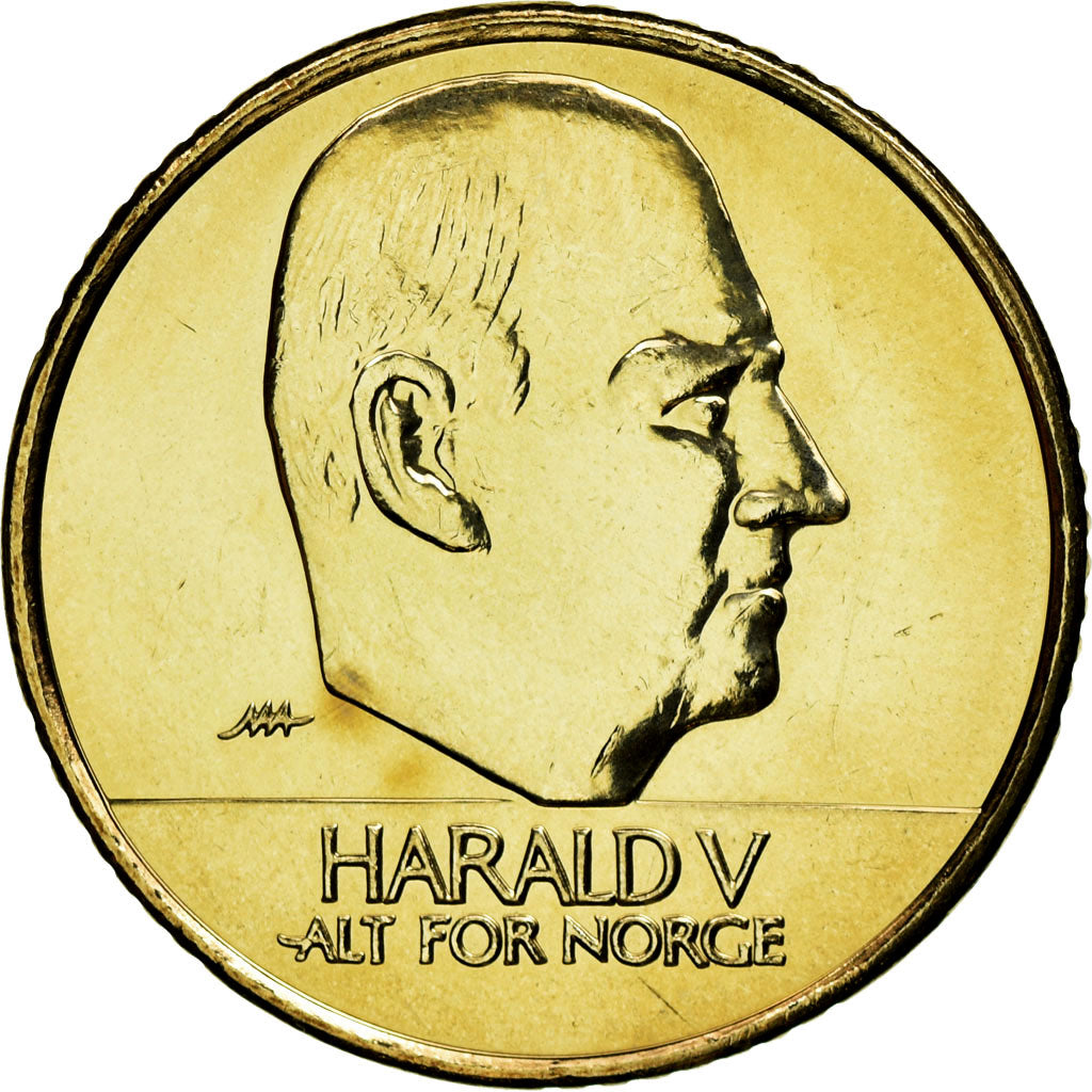Coin, Norway, Harald V, 10 Kroner, 2006, MS(63), Nickel-brass, KM:457