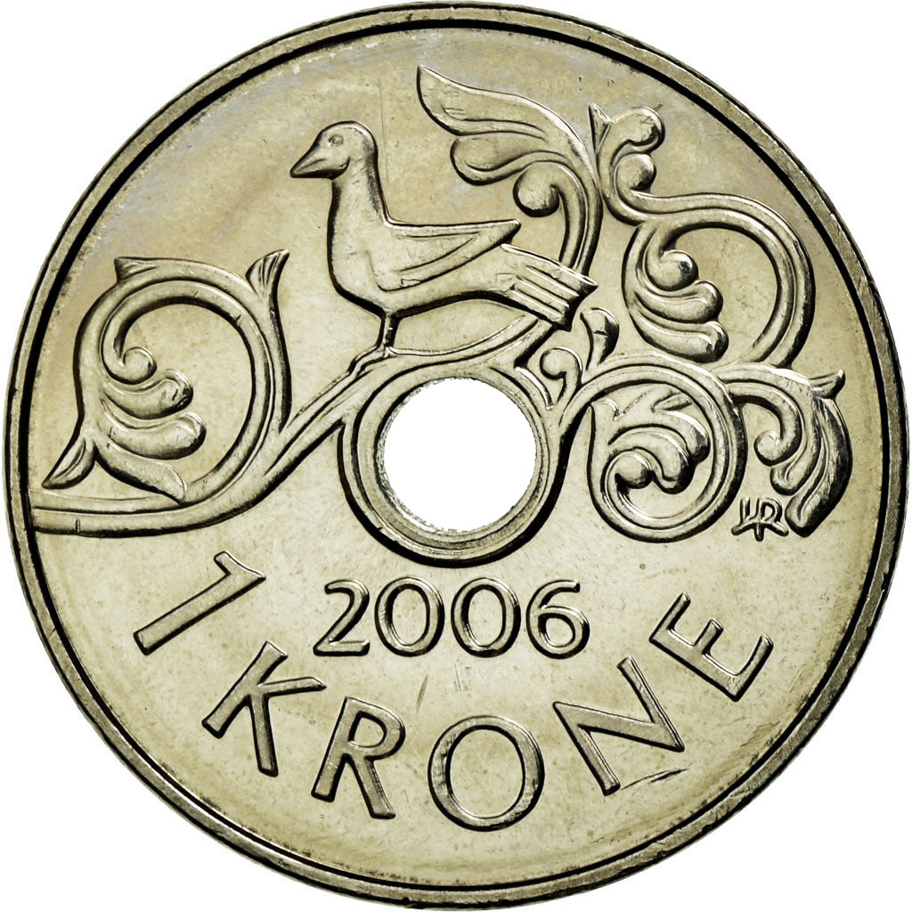 Moneda, Noruega, Harald V, Krone, 2006, SC, Cobre - níquel, KM:462