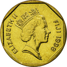Coin, Fiji, Elizabeth II, Dollar, 1998, AU(50-53), Aluminum-Bronze, KM:73