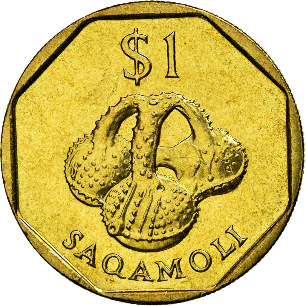 Coin, Fiji, Elizabeth II, Dollar, 1998, AU(50-53), Aluminum-Bronze, KM:73