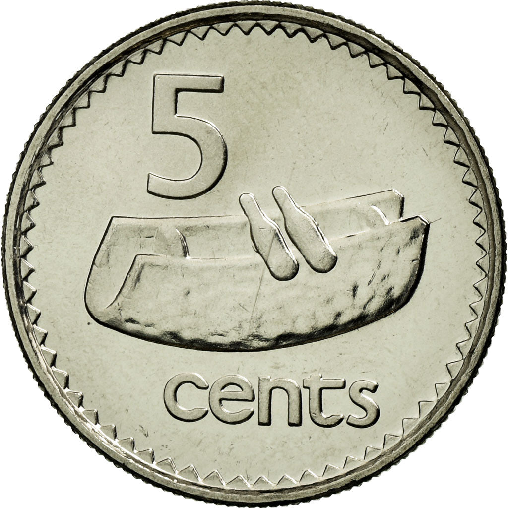 Coin, Fiji, Elizabeth II, 5 Cents, 2000, MS(63), Nickel plated steel, KM:51a