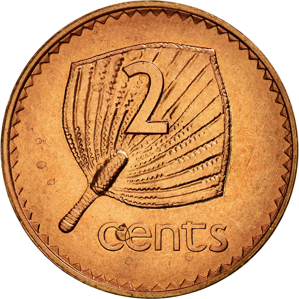 Moeda, Fiji, Elizabeth II, 2 Cents, 2001, AU(55-58), Zinco Cobreado, KM:50a