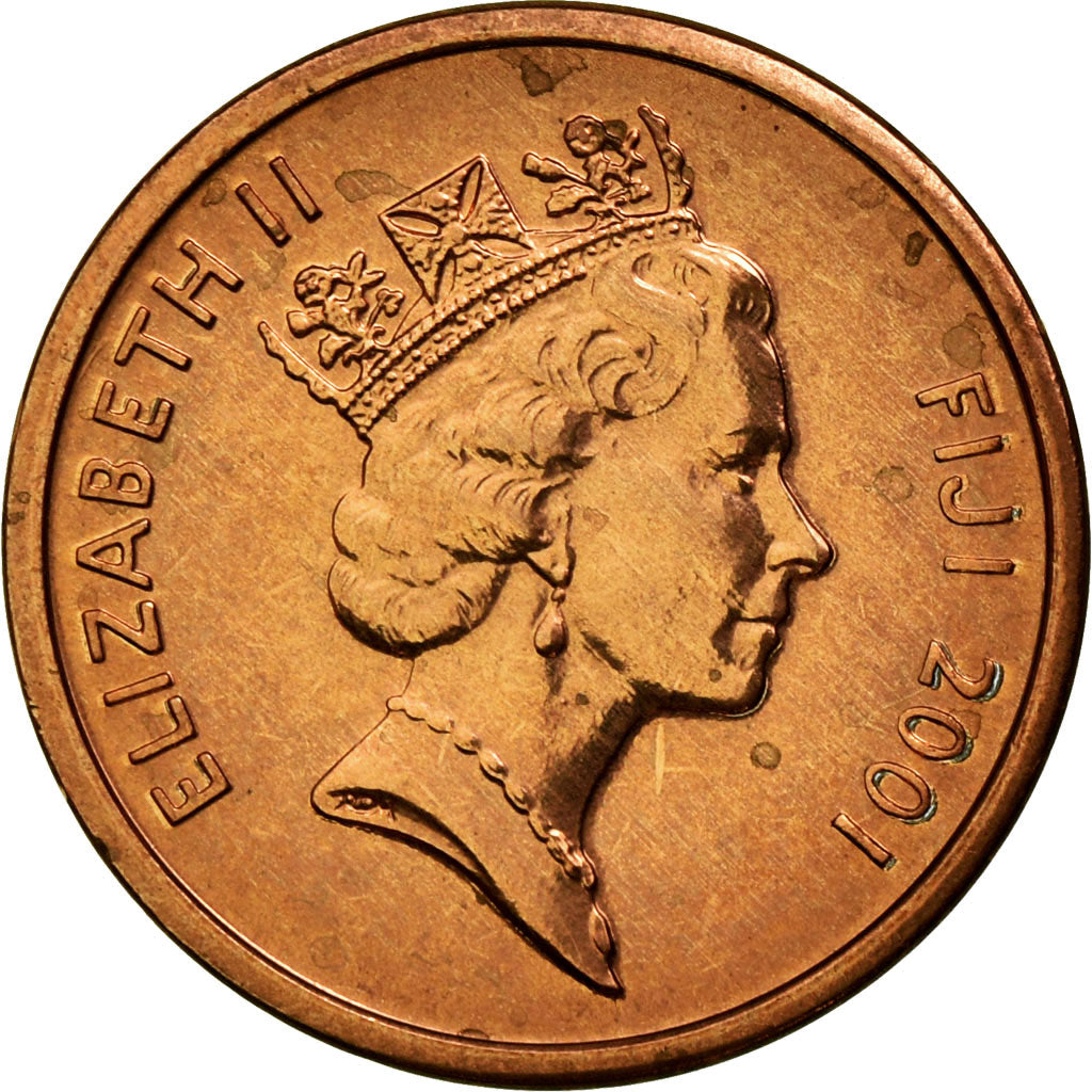 Moeda, Fiji, Elizabeth II, Cent, 2001, AU(55-58), Zinco Cobreado, KM:49a