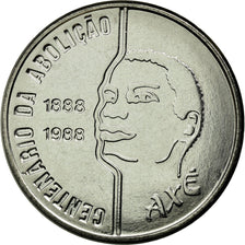 Moeda, Brasil, Abolition of Slavery Centennial - Male, 100 Cruzados, 1988
