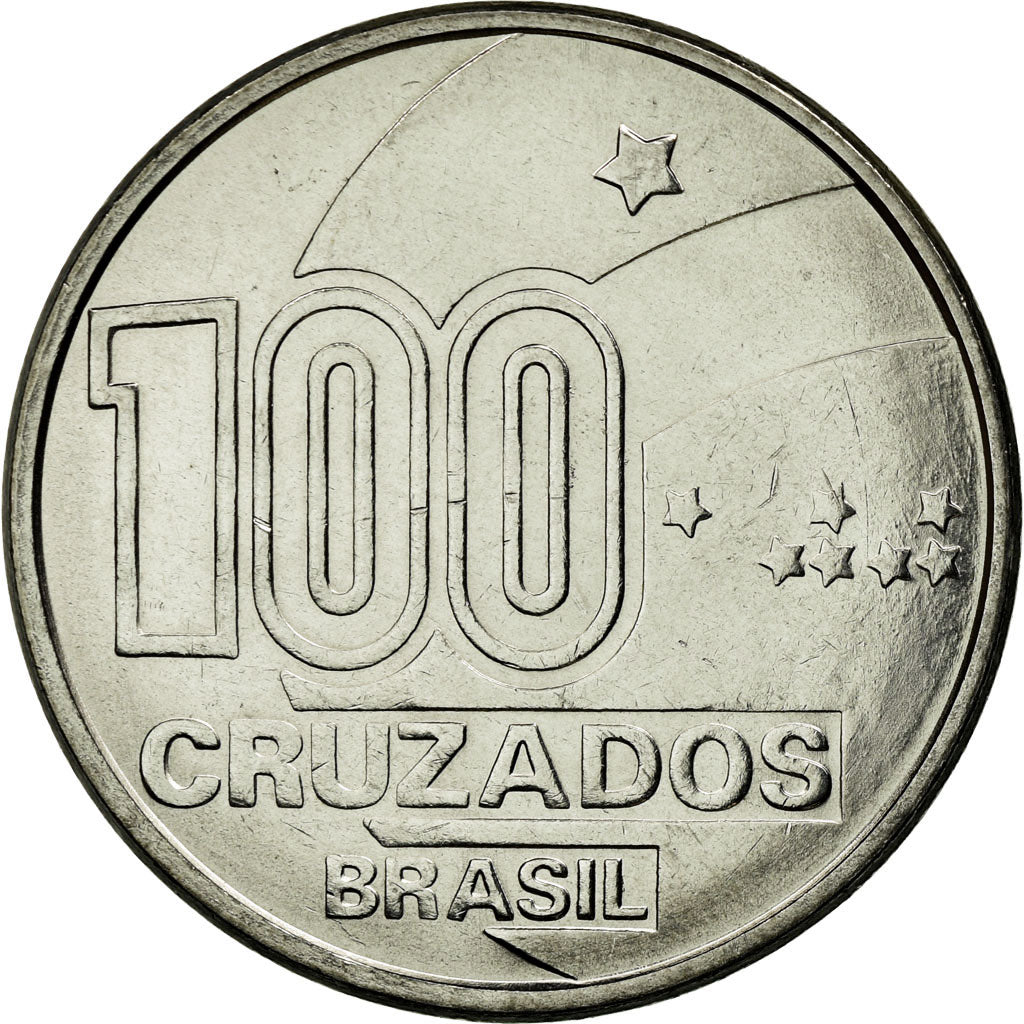 Monnaie, Brésil, Abolition of Slavery Centennial - Male, 100 Cruzados, 1988