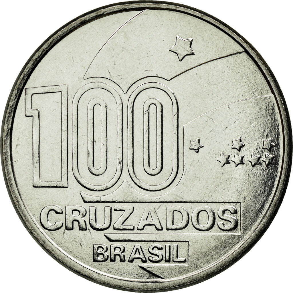 Munten, Brazilië, Abolition of Slavery Centennial - Female, 100 Cruzados, 1988