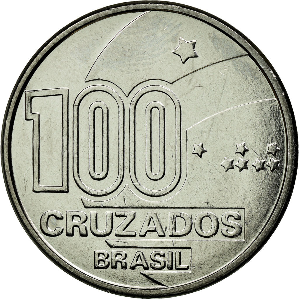 Munten, Brazilië, Abolition of Slavery Centennial - Female, 100 Cruzados, 1988