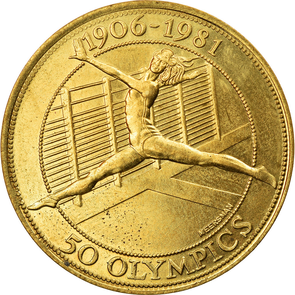 France, Médaille, 50 Olympics, Gymnastique, Sports & leisure, 1981, TTB+