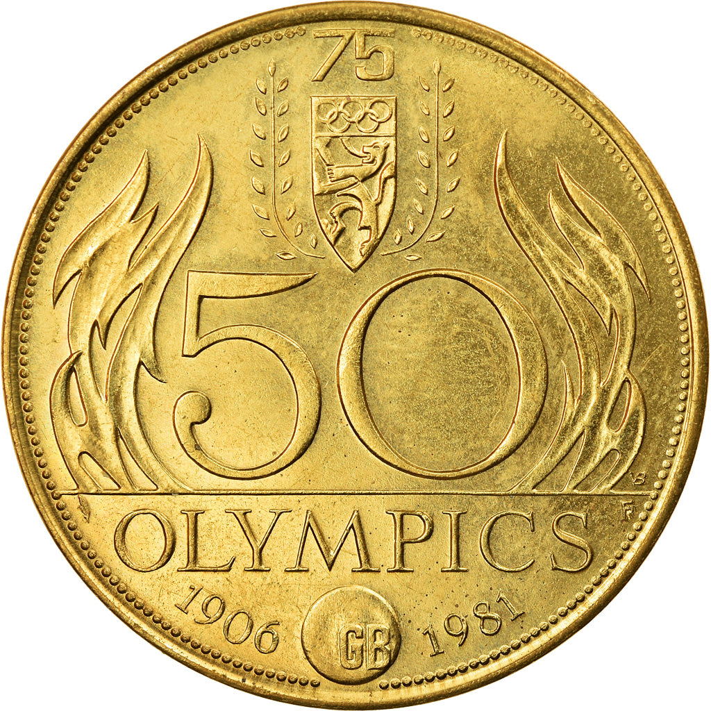 France, Médaille, 50 Olympics, Gymnastique, Sports & leisure, 1981, TTB+