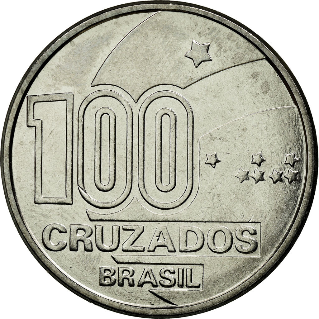Münze, Brasilien, Abolition of Slavery Centennial - Female, 100 Cruzados, 1988