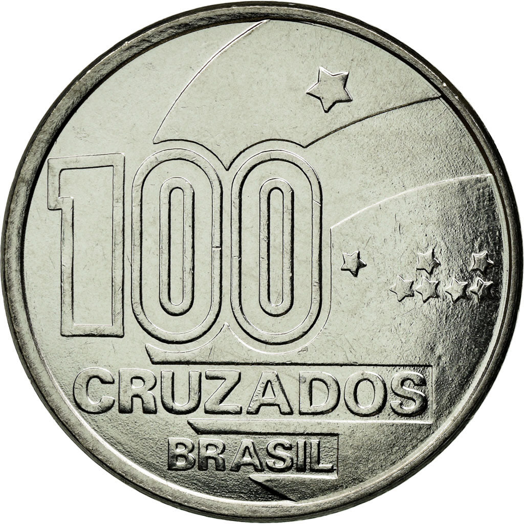 Moneda, Brasil, Abolition of Slavery Centennial - Child, 100 Cruzados, 1988