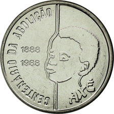 Moeda, Brasil, Abolition of Slavery Centennial - Child, 100 Cruzados, 1988