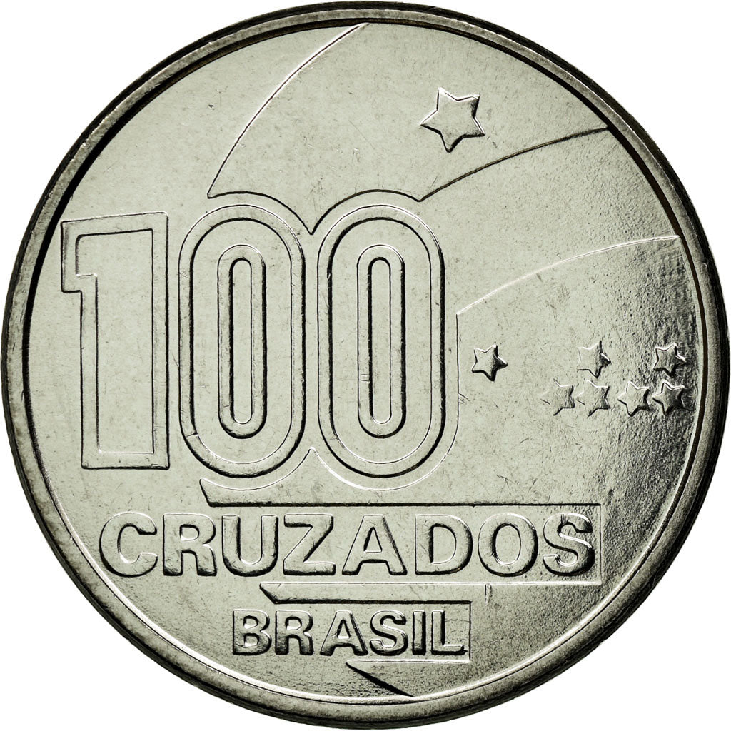 Moeda, Brasil, Abolition of Slavery Centennial - Child, 100 Cruzados, 1988