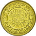 Coin, Tunisia, 20 Millim, 2007, Paris, MS(63), Brass plated steel, KM:307a