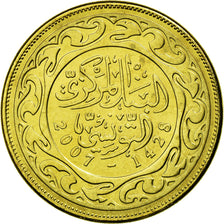 Coin, Tunisia, 20 Millim, 2007, Paris, MS(63), Brass plated steel, KM:307a