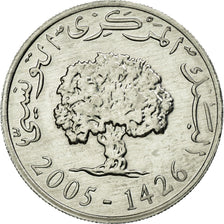 Monnaie, Tunisie, 5 Millim, 2005, Paris, SUP, Aluminium, KM:348