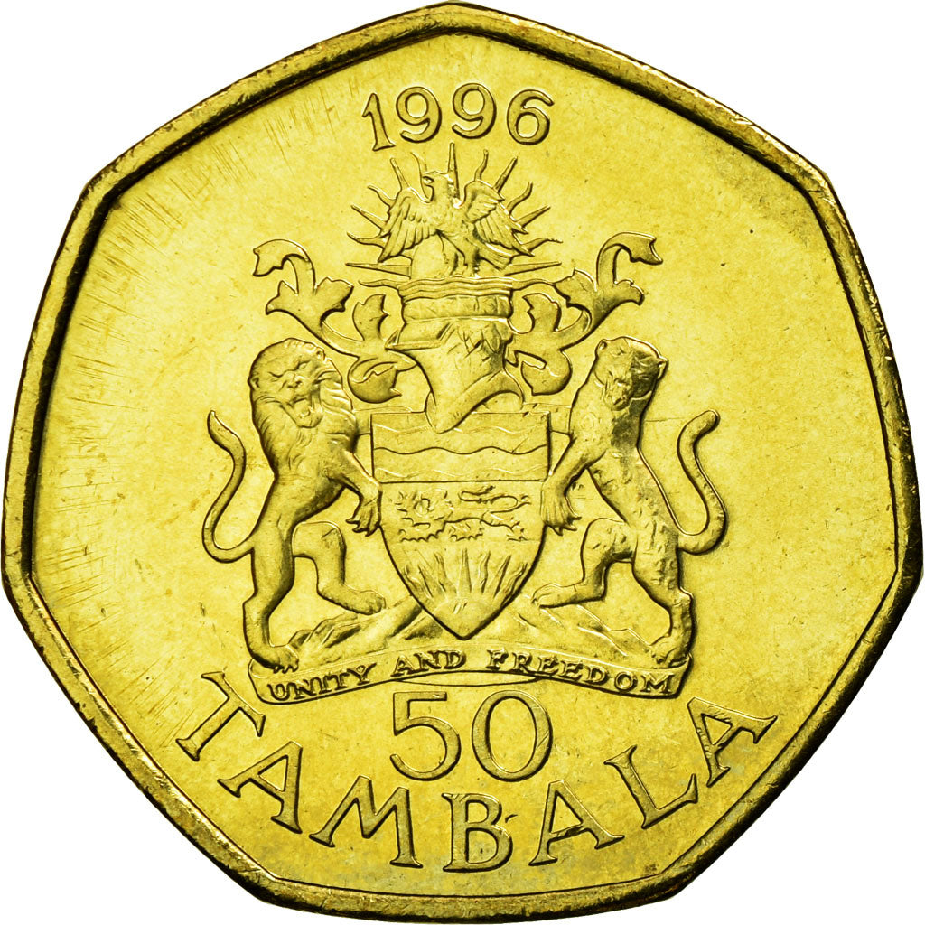 Monnaie, Malawi, 50 Tambala, 1996, SUP, Brass plated steel, KM:30