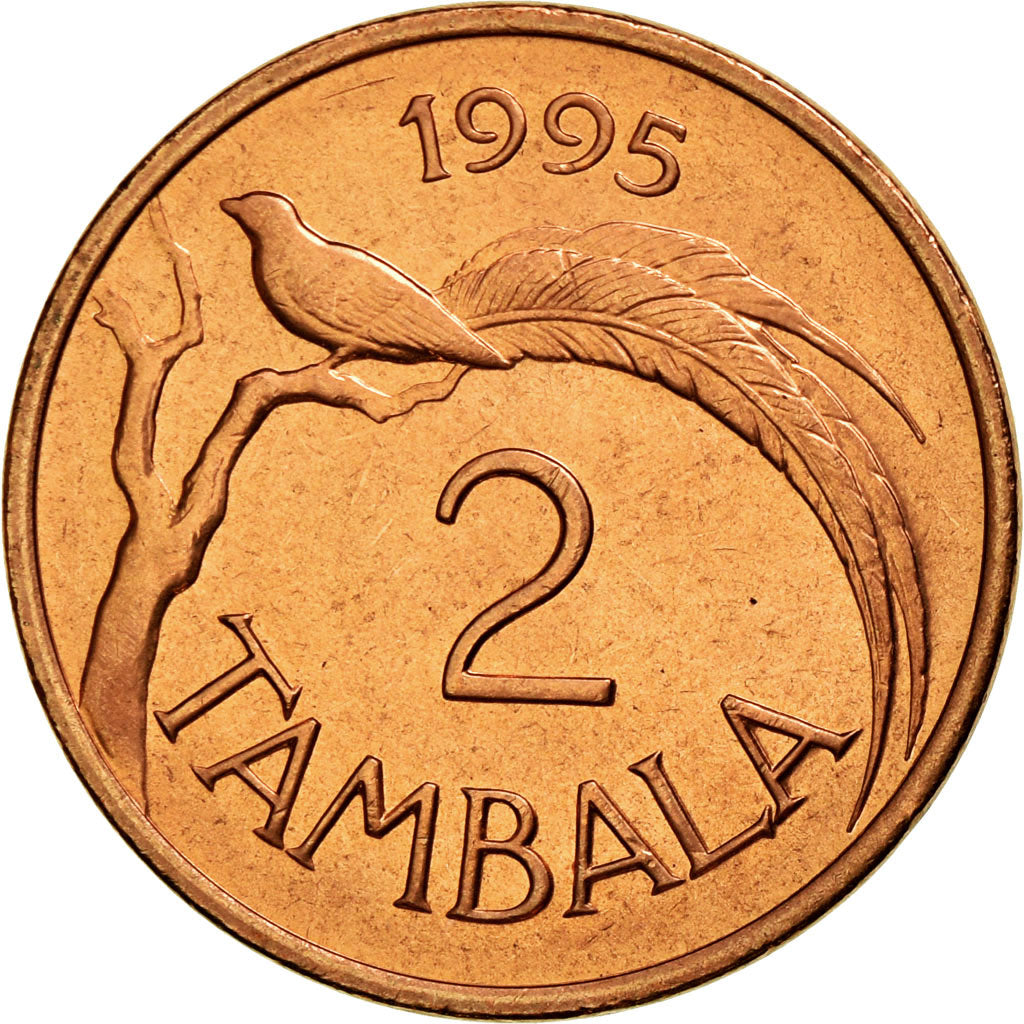 Coin, Malawi, 2 Tambala, 1995, EF(40-45), Copper Plated Steel, KM:25
