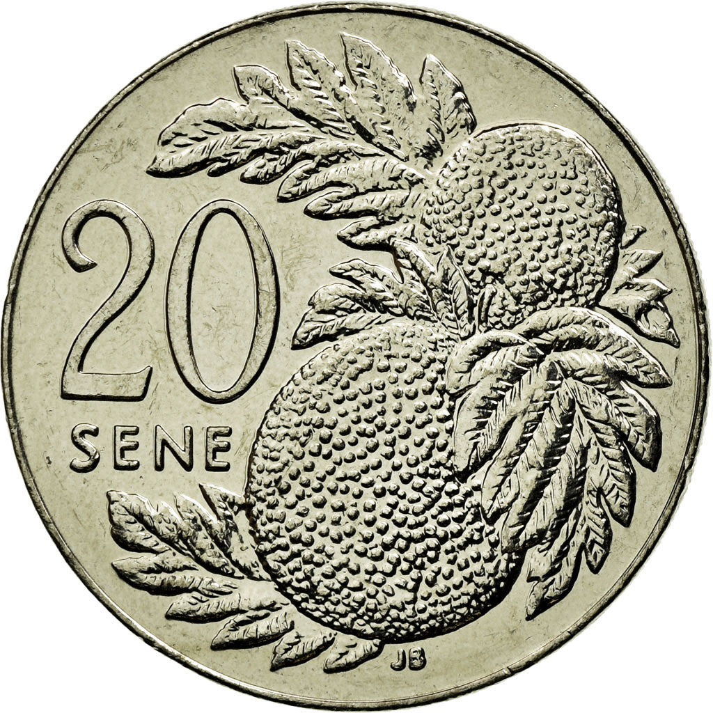 Coin, Samoa, 20 Sene, 2002, AU(55-58), Copper-nickel, KM:133