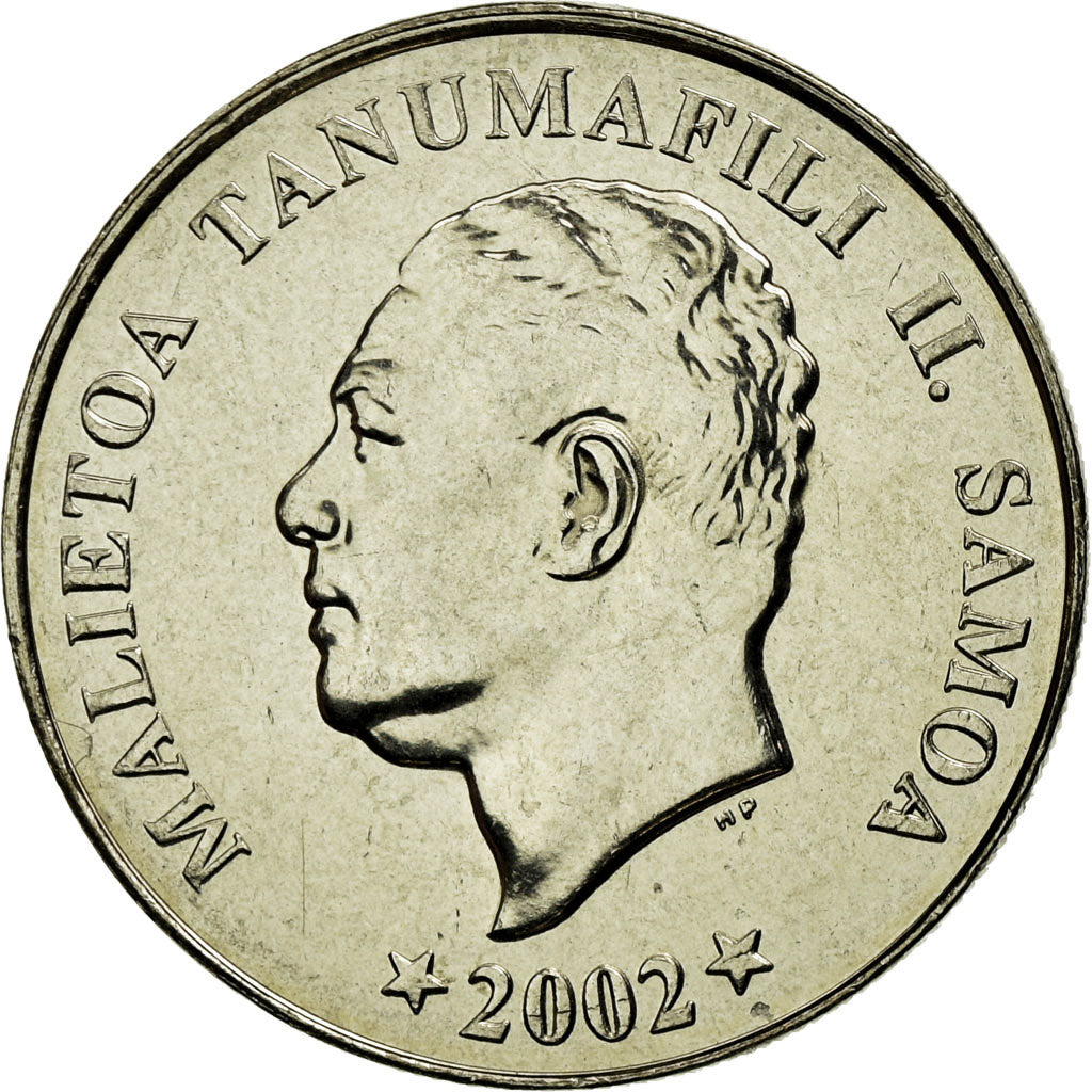 Moneta, Samoa, 10 Sene, 2002, SPL-, Rame-nichel, KM:132