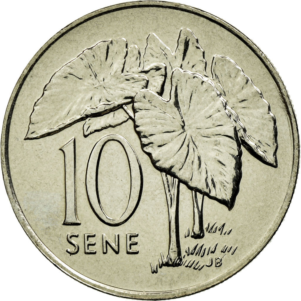 Moneta, Samoa, 10 Sene, 2002, SPL-, Rame-nichel, KM:132