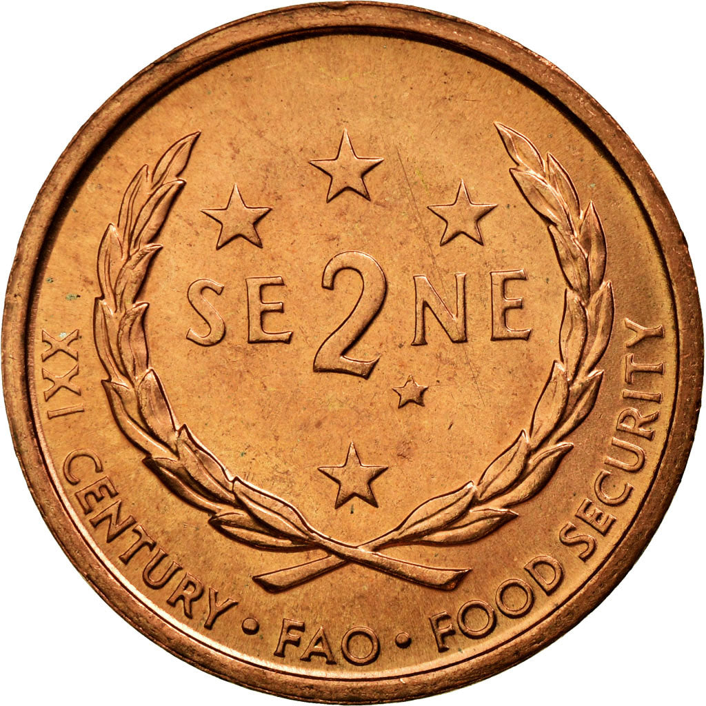 Coin, Samoa, 2 Sene, 2000, MS(63), Bronze, KM:122