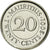 Munten, Mauritius, 20 Cents, 2001, UNC-, Nickel plated steel, KM:53